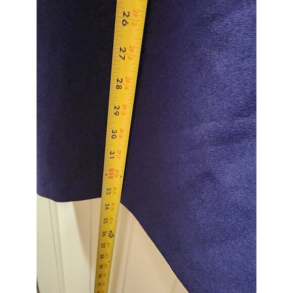 NEW Express Blue Mock Neck Sleeveless Keyhole Sexy Sheath Dress Lace Back Size 6 - Picture 9 of 10